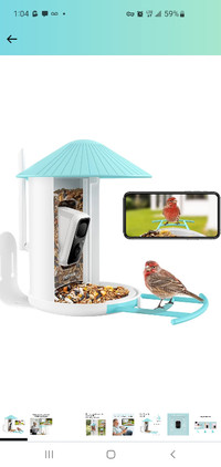 Smart Bird Feeder with FHD Camera, Squirrel Proof Bird House