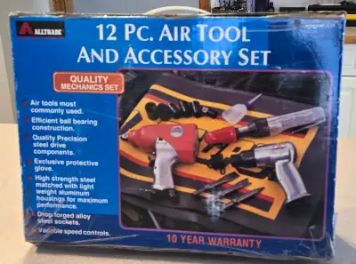 Complete 12-Piece Air Tool Set & Accessories, View more
