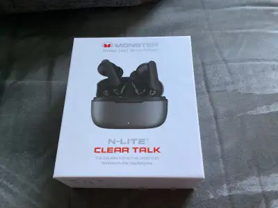 Écouteurs Bluetooth Monster N-LITE CLEAR TALK Neuf, le prix est ferme!