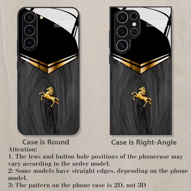 Samsung S24 Ultra Black Textured Glass Phone Case with Golden in Cell Phone Accessories in St. Catharines - Image 7