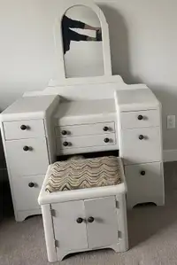 Upcycled makeup desk with mirror