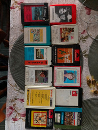 Several 8 track tapes