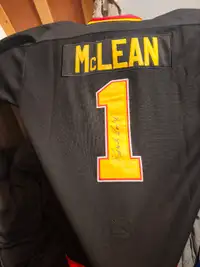 Signed kirk mclean jersy with prominence
