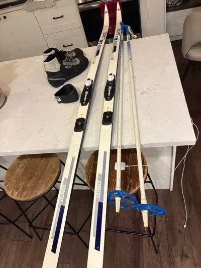 cross country ski set eu 44 boots and 195cm skis , View more