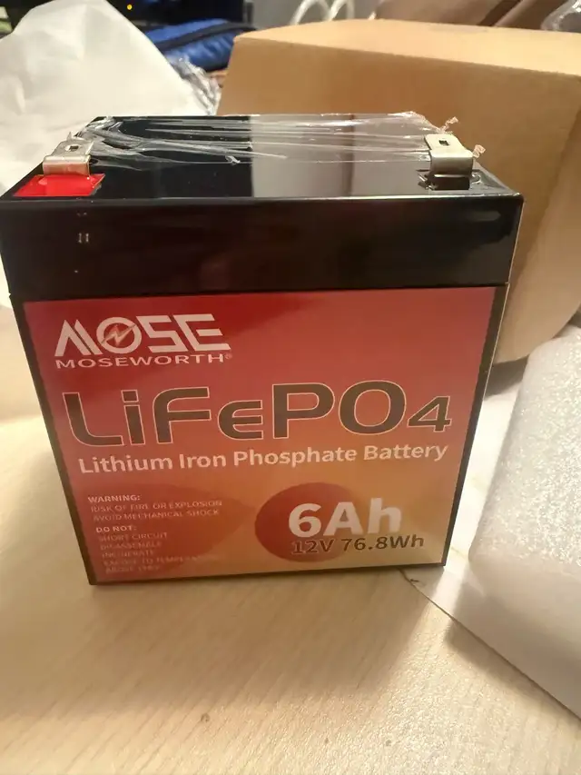 Moseworth 12V 6Ah LiFePO4 Battery