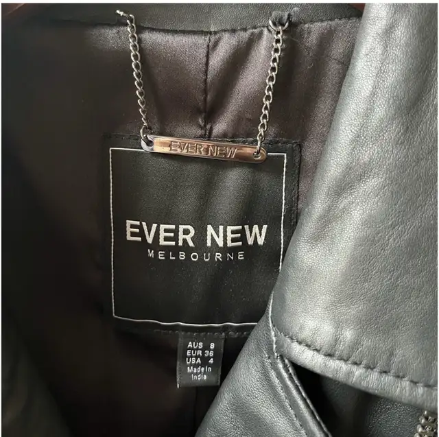 Ever New woman’s Leather jacket with  Fringe in Women's - Tops & Outerwear in Calgary - Image 4