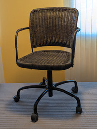 Five-castered black office chair