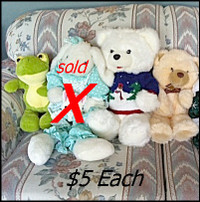 Big Clean Stuffed Animals $5 - $10 each