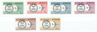 PANAMA CANAL ZONE. Série de 6 timbres neufs.