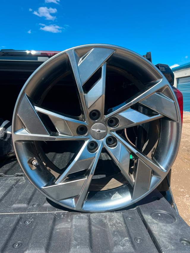 20" Chrome Rims - Genesis GV70 OEM wheels - low kms in Tires & Rims in Renfrew