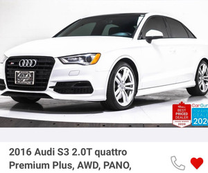 2016 Audi S3 2,0T Progressiv