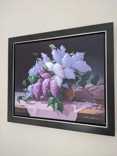 Original Oil on Canvas Painting 24x20 A Turenne Wonderful Lilacs, View more