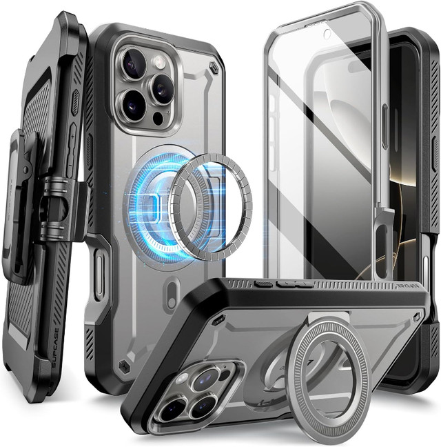 iPhone 16 Pro 6.3" 2024 Case w Stand (UBPro Mag) [Built-in Scre in Cell Phone Accessories in Oshawa / Durham Region