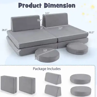 Play couches floor sittings 6 pcs $175 Like New, View more