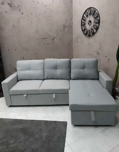 Corner Sofa Bed with Storage –  215cm × W147cm × D82cm, View more