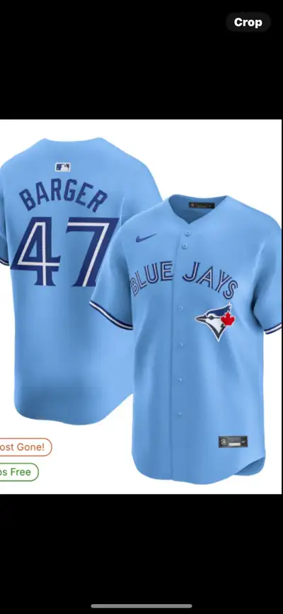 Toronto Blue Jays XL Barger jersey, View more
