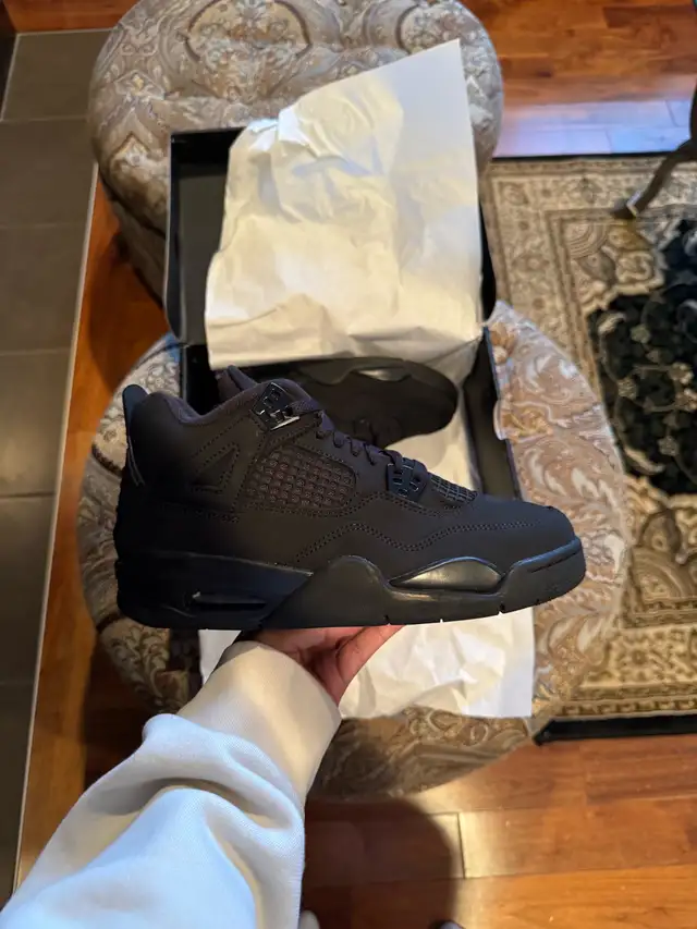 Jordan 4 Black Cat (2025) in Men's Shoes in Calgary - Image 3