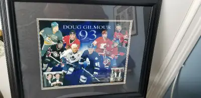 Doug Gilmour Signed Photo Framed w/8 Jerseys & Clark & Burns Pic, View more