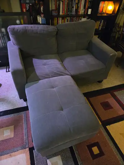 Loveseat with ottoman, View more