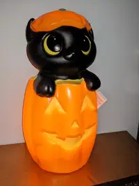 Halloween jack o lantern battery operated blowmold pumpkin 
