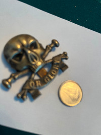 World War I British Army 17th Lancers Hat Badge: Authentic