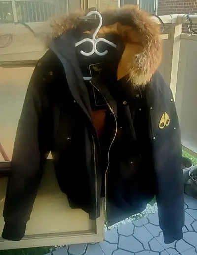 Authentic Moose Knuckles Men's Gold Ballistic Bomber Jacket , View more