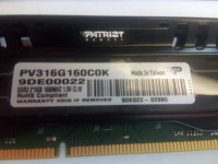 Patriot DDR3   16GB(2x8GB)       for desktop
