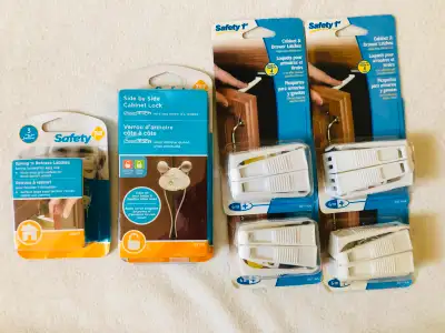 Baby Safety First Cabinet latches, drawer latches, $10, View more