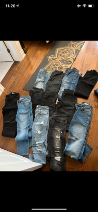Jeans All waist 30 length 30AX x8, 1 raw denim $90Jack and Jones
