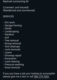 Looking for potential clients for dirt work.