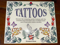 Tattoos - vintage hardcover book by Elizabeth Rowe