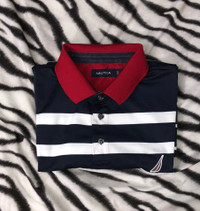 NAUTICA (Size M) Striped Polo Shirt