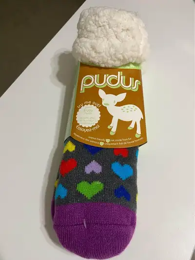 Pudus Candyheart- Recycled Slipper Socks，for adult，new, View more