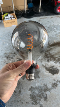 New IKEA Vintage Style LED 5” light bulb with smokey glass