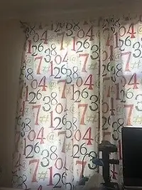 4 Panneaux de rideau de poche 54 pouces X 94 pouces, coton/polye