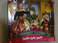 Barbie Gift SEt, 3 dolls, Holiday Sisters, 1998.Special ed. nfrb