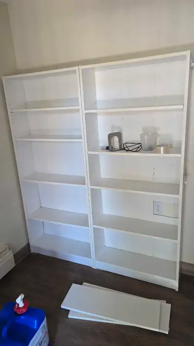 Three Ikea book shelves, View more