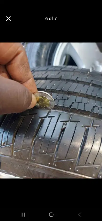 Brand new worn 3 weeks upgraded to a larger tire. Bolt pattern 5x114.3 came off dodge avenger. Askin...