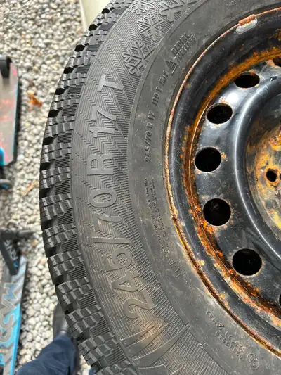 4 USED GISLAVED SNOW TIRES ON RIMS, was off my Toyota Tacoma, almost brand new, Rims are 17x7.5 6 bo...