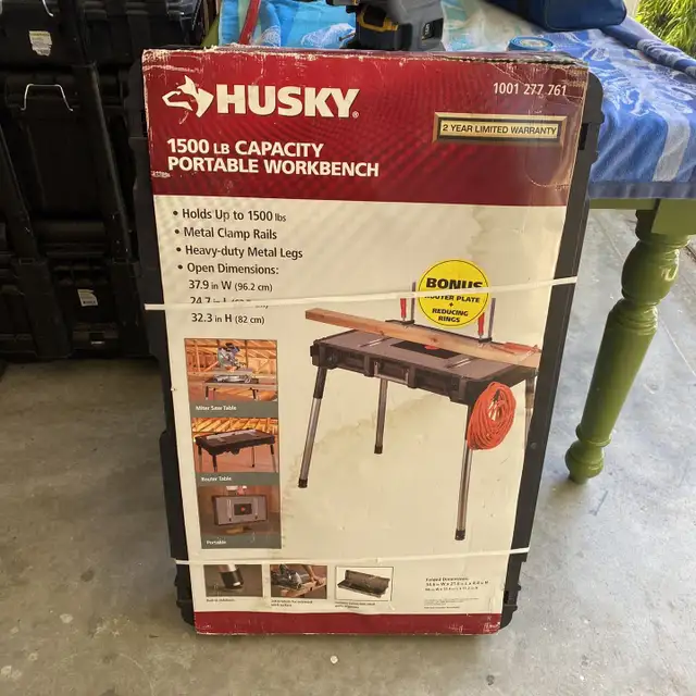 Husky Portable Workbench NEW in Box in Tool Storage & Benches in Oakville / Halton Region - Image 2