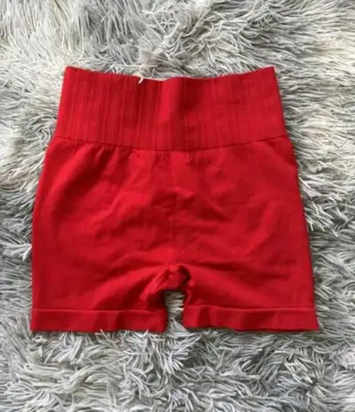 New Womens Red Scrunch Shorts, View more