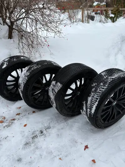4 Tires and wheels, P275/45R20 Pilot Alpin 5 Runflats. Comes with TPMS. Winter is coming! Fits BMW 2...