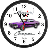 1967 Mercury Cougar (Purple) Custom Wall Clock - Brand New
