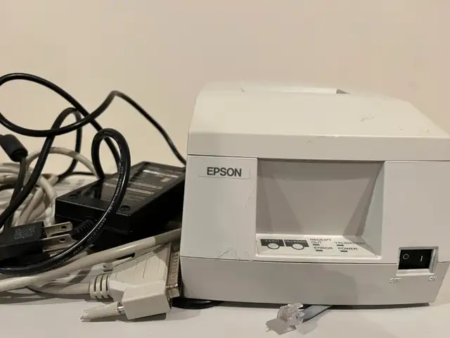 Cash drawer with Epson receipt printer and cables in Other Business & Industrial in Markham / York Region - Image 5