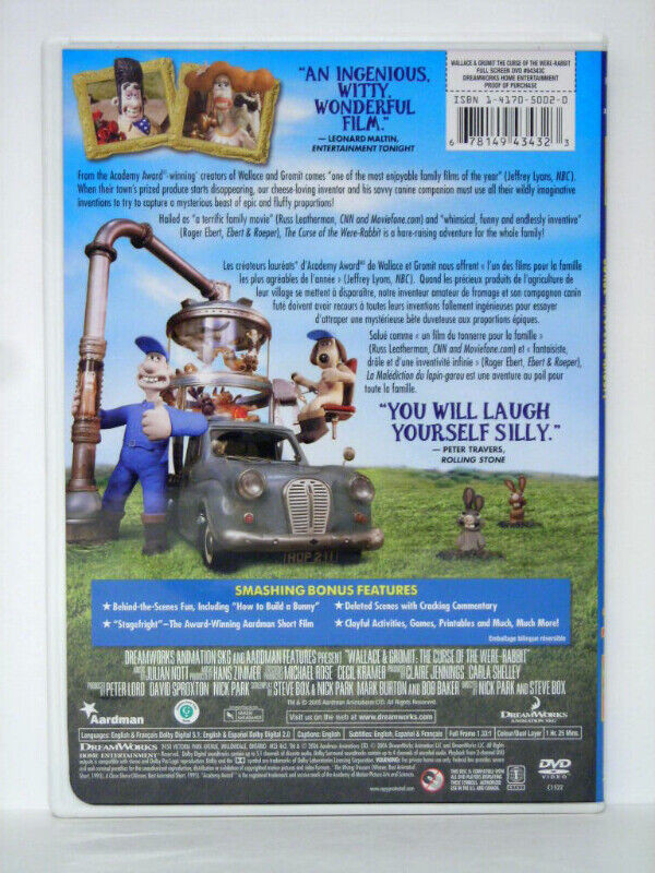 Wallace & Gromit The Curse of the Were-Rabbit - DVD in CDs, DVDs & Blu-ray in Edmonton - Image 2