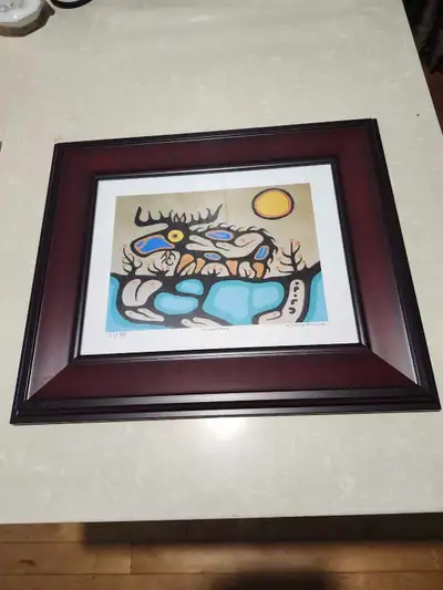 This beautiful limited edition fine art print, 'Keewaywin Moose' by Woodland artist Christian Moriss...