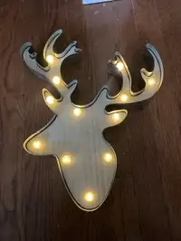 Deer lighted wall decor 