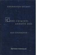 Code criminel annoté 2021 avec CD et Table des infractions
