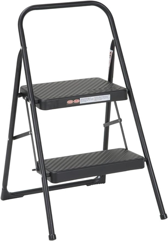 COSCO 2-Step Folding Steel Step Stool, Black, Brand New with Box in Ladders & Scaffolding in Barrie