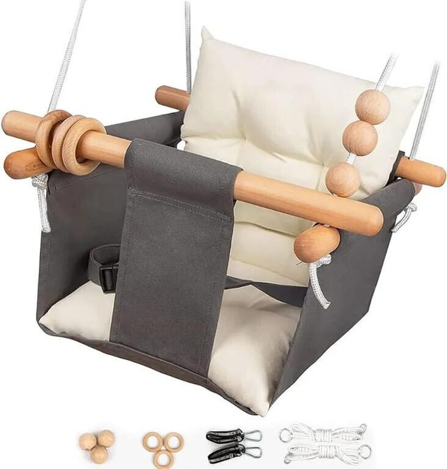 Tislly Baby Swing Outdoor Indoor for Infants, Black in Playpens, Swings & Saucers in Mississauga / Peel Region